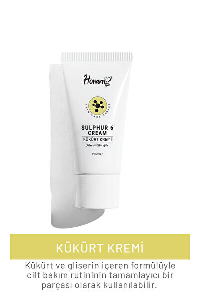 homm Kükürt İçeren Lokal Cilt Bakım Kremi Bölgesel Yüz Bakım 20 ml