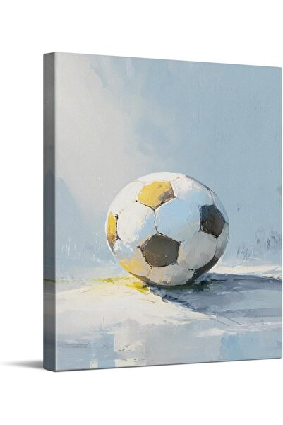 HOME MODE 30x40 cm Gallery Wrapped Canvas | Minimalist Football Soccer Ball P...