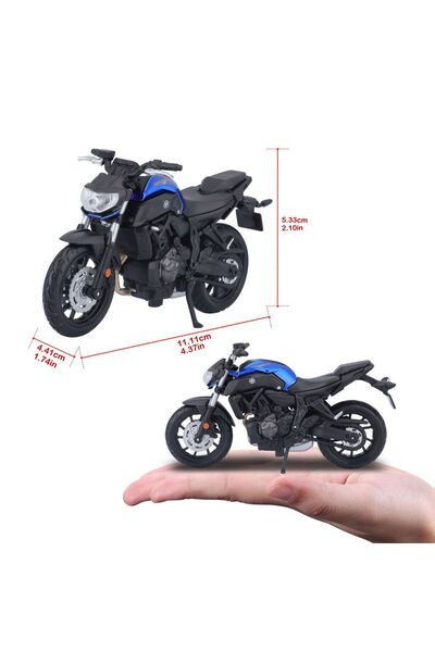 OEM MAISTO METALLIC MOTORCYCLE SPECIAL EDITION YAMAHA MT07 SCALE 1 TO 18