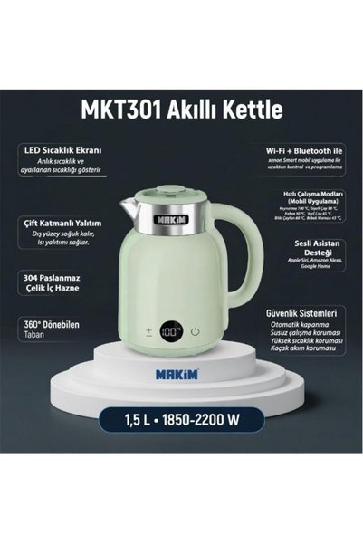 Universal Makim mkt301 smart green kettle