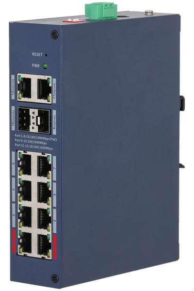Universal محول شبكة داهوا 8 منافذ PoE بقوة 117 واط مع منفذين SFP جيجابت قابل ...