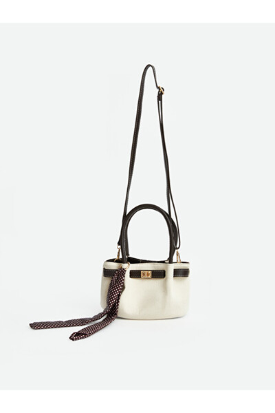 LC Waikiki Canvas Women's Shoulder Bag with Scarf Detail for Style Enthusiast...