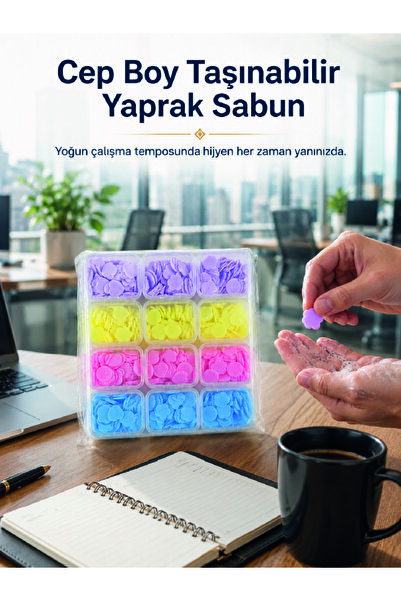 FAROUKİ 24 Pieces of Practical Hygiene with Leaf Soap