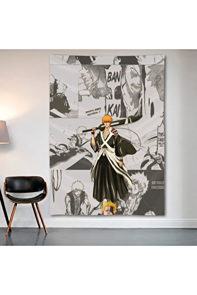 Geek Cultcha Bleach Ichigo Kurosaki Minimalist Wall Covering Wall Tapestry Fi...