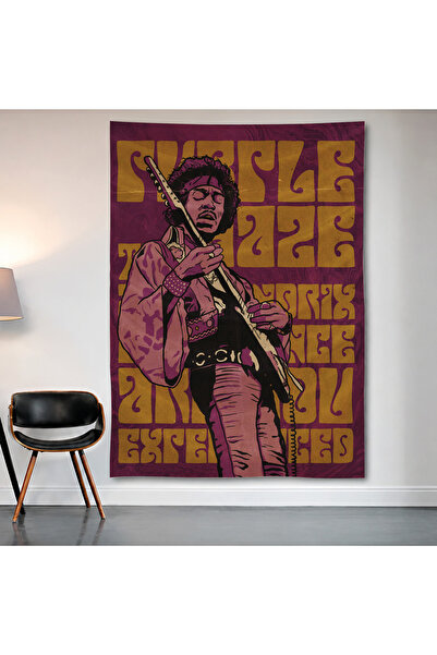 Geek Cultcha Jimi Hendrix Psychedelic Wall Cloth Wall Tapestry First Quality ...