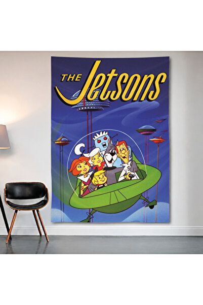 Geek Cultcha The Jetsons Wall Covering Wall Tapestry First Quality Satin Fabr...