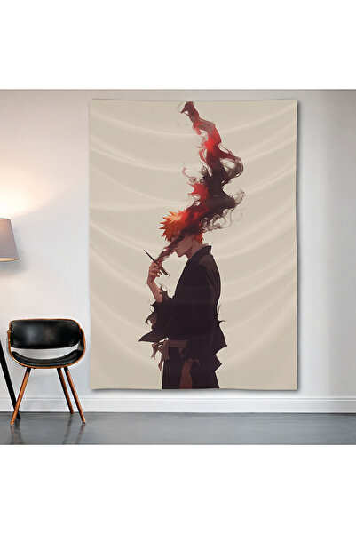 Geek Cultcha Samurai Blood Silhouette Wall Cloth Wall Tapestry First Quality ...