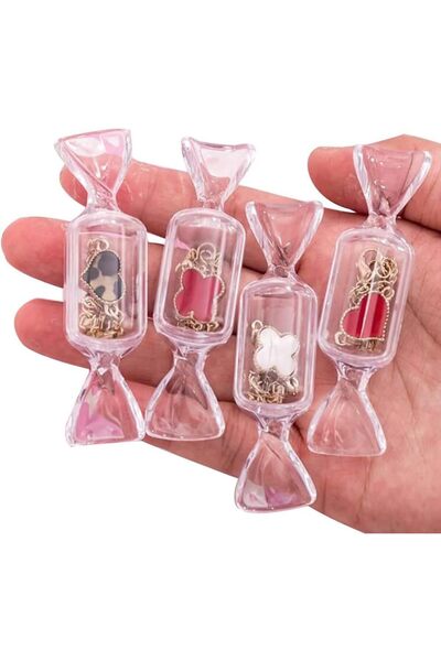 Arabest 50Pcs Candy Shaped Jewelry Box,Mini Cute Clear Plastic Organizer,Ring...