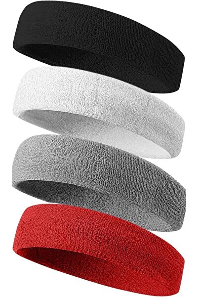 Arabest 4-Piece Sports Headband,Sweat Wicking Towel,Moisture Transferring,Fit...