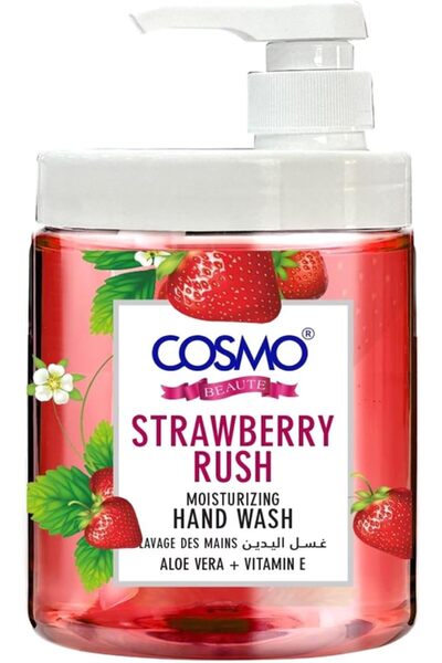 Cosmo Strawberry Rush Moisturizing Hand Wash Gel 1000ml | Gentle Liquid Hand ...