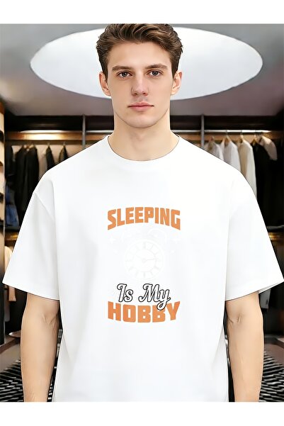 Ekim11 Sleeping Is My Hobby Slogan Funny Unique Men Tees Round Neck Short Sle...