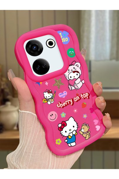 Hontinga Tecno Camon 20 Compatible Case Camera Protector Red Silicone Couple ...