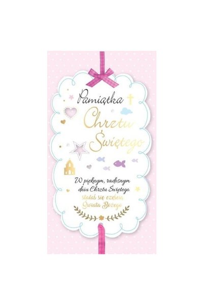 KUKARTKA Felicitare pentru Botez roz Passion Moments PM 069 222x124