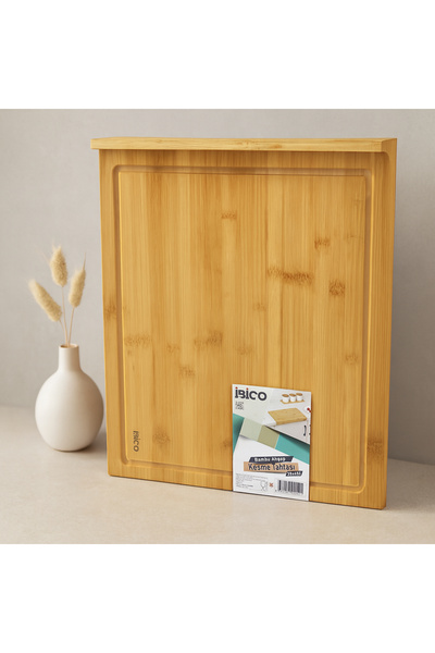 magicool Bamboo Cutting Board 38X45 cm - with Groove, Edge Support