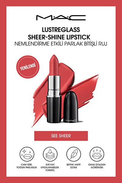 M.A.C Lustreglass Sheer-Shine Lipstick - Nemlendirme Etkili Parlak Bitişli Ru...