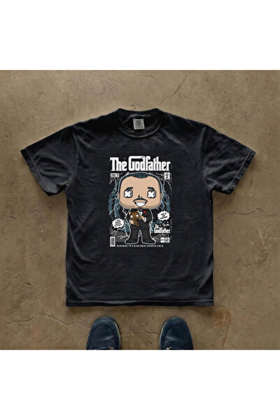 Grafftee Clothing Μπλουζάκι Unisex Oversize με στάμπα Godfather Vito Corleone