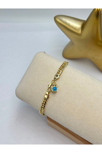 BYYEŞO Evil Eye Bead Detail Steel Bracelet