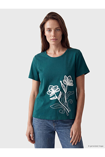 LC Waikiki Tricou de damă brodat, 100% bumbac