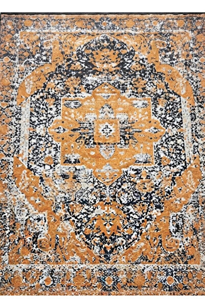 Hem Halı Vintage Eskitme Pamuk Dokuma Taban Yıkanabilir Leke Tutmaz Salon Mut...