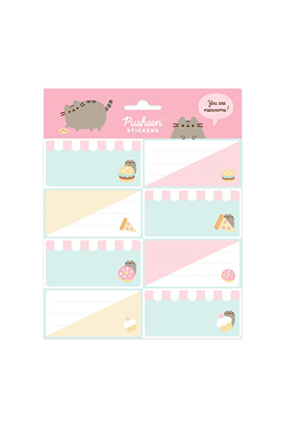 Pusheen Set 16 etichete autodezive Foodie, 8x4 cm, pentru caiete