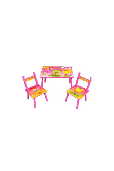 JHT Set masă și scaun pentru copii – MDF premium, design sigur, ușor de curăț...