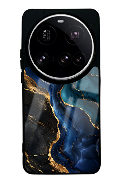 Spoyi Xiaomi 15Ultra Midnight Sapphire Marble Tasarımlı Glossy Telefon Kılıfı