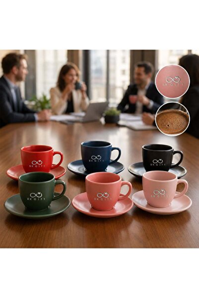 Bk Gift Customized Logo for Your Brand: 6-Person Rainbow Mat Cup Set - 6 Cups...