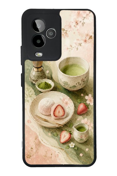 Spoyi حافظة هاتف لامعة بتصميم Gm 24 Pro Sakura Matcha Mochi