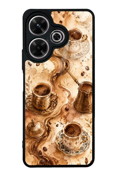 Spoyi Xiaomi Redmi 13 4g Golden Mocha Flow Design Glossy Phone Case
