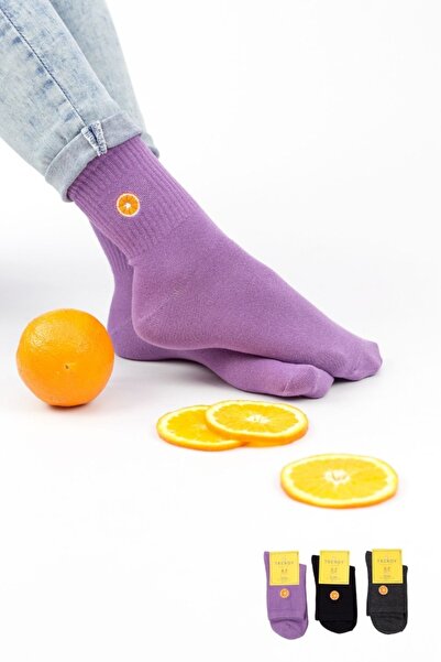 TRENDY Ημίκοντες Κάλτσες "Trendy" ORANGE III 3 ζευγάρια