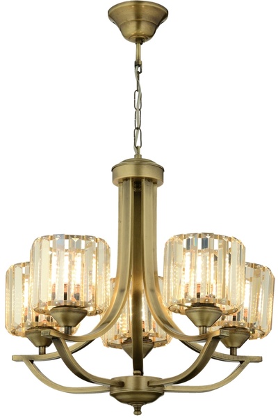 Avonni AV-65226-5E Eskitme Kaplama Modern Avize E27 Metal Kristal H: 82 cm, Ø...