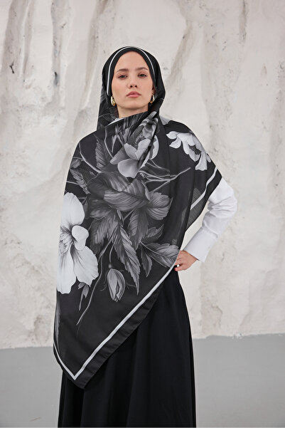 Mira İpek Summer Garden Series Patterned Cotton Soft Shawl Women's Colorful S...