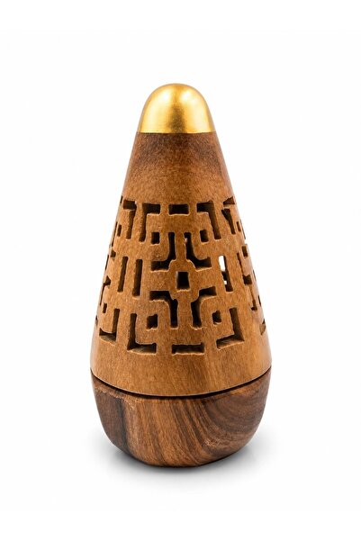 TOHFA Modern Design Cone-Shaped Incense Burner with a Golden Finish on Top, 1...