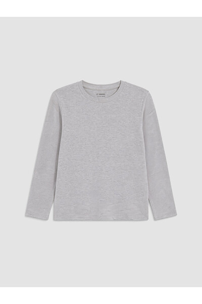 LC Waikiki Gray Long Sleeve Boys' T-Shirt