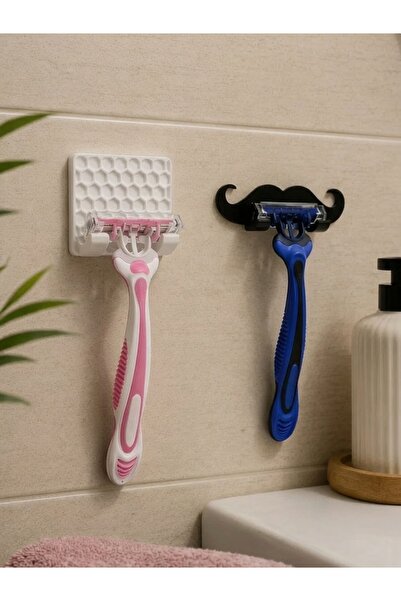 Filkorium3D Set of 2 Minimal Plastic Razor Hangers – Women's & Men's Razor Wa...