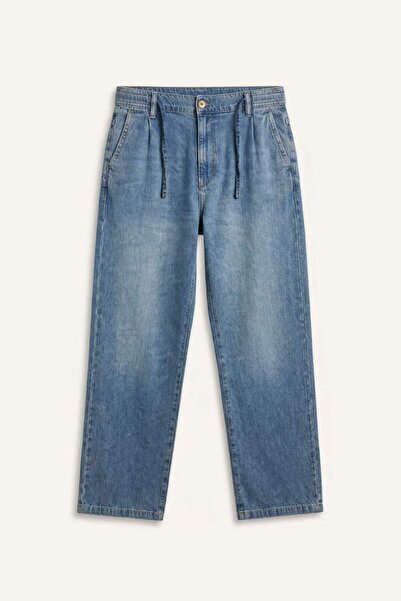 DeFacto High Waist Wide Leg Blue Trousers I4460Ax26Hs