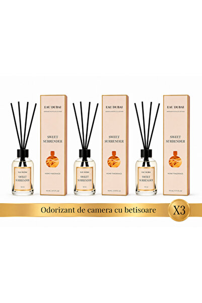 Eau Dubai Set 3x Difuzoare cu Parfum Aromatic pentru Camera, EAU DUBAI, Sweet...