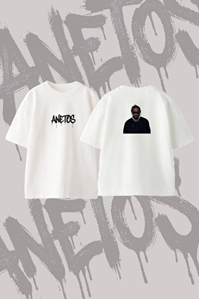 Anetos تي شيرت Kendrick Lamar_8 ذو تصميم مطبوع من الخلف مصنوع من القطن باللون...