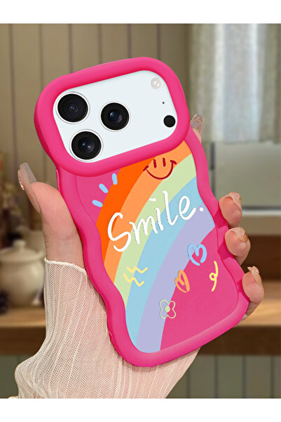 Hontinga iPhone 17 Pro Max Uyumlu Kılıf kamera koruyucu Kırmızı Silikon Coupl...