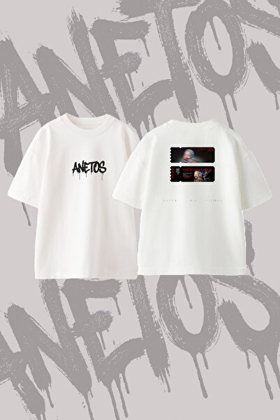 Anetos Doja Cat Scarlet Design pamučna bela oversize majica sa zadnjim printom