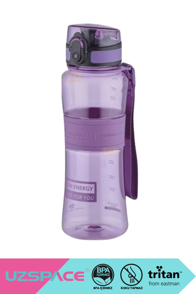 Uzspace 550ml New Collection Medium Size Silicone Body Tritan Water Bottle No...
