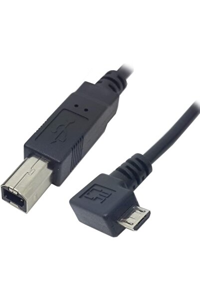 Generic Left Angled 90 Degree Micro USB OTG to Standard B Type Printer Scanne...