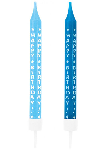 AMSCAN Set 10 lumanari tort, Amscan, Universal, Albastru