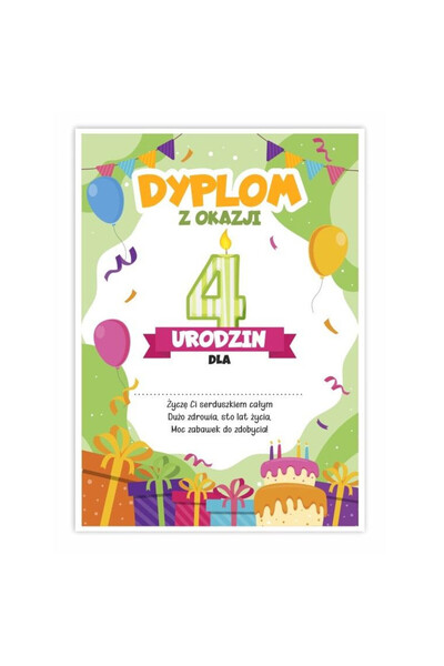 LearnHow Diploma A5 pentru 4 ani, suvenir pe hartie groasa 300g, Multicolor, ...