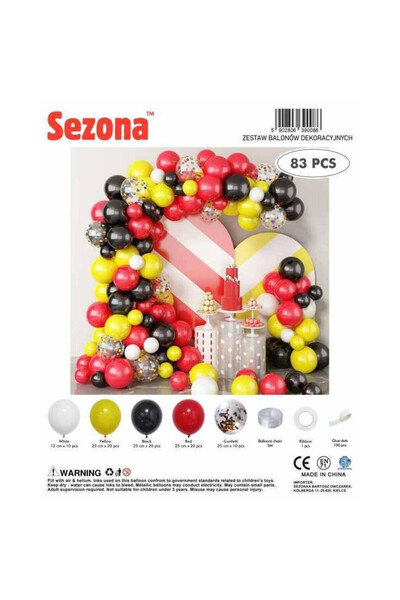 OEM Set baloane decorative Sezona, cu confetti si banda de montaj, mix dimens...