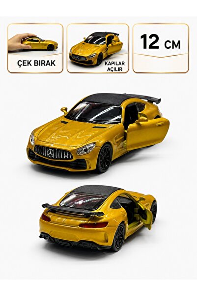SCOWETTO نموذج سيارة معدني مرسيدس AMG GT بمقياس 1:36 باللون الأصفر