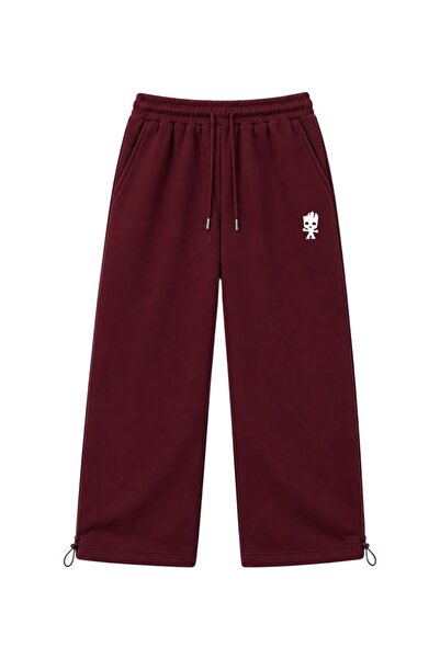 zaee Groot Embroidered Adjustable Leg Baggy Sweatpants