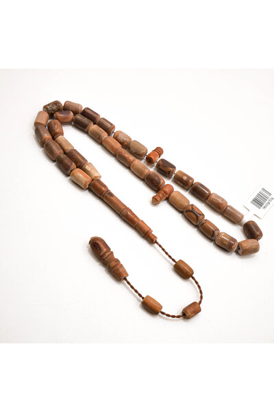 Generic Vintage Eirq Alsawahil Rosary 33 Beads 7.5X11.5Mm Earth-Tone Barrel P...