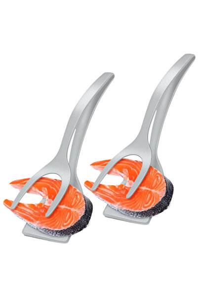 YBOSHOP Top Bottom Set of 2 kitchen spatulas with tongs function, Anatomical ...