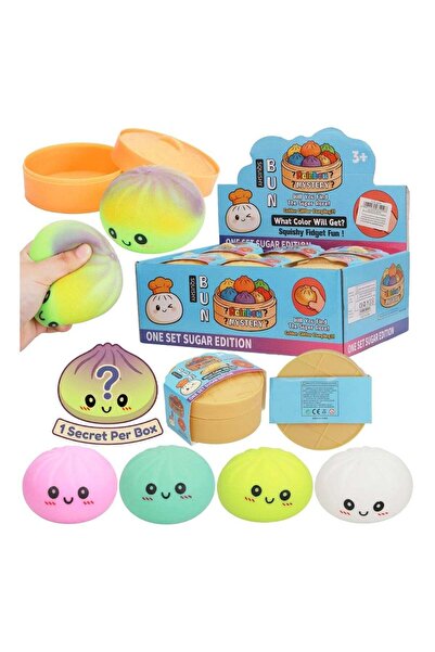 Squishy Giant Dumpling Fidget Sensory Stress Ball Toy with Food Steamer Conta...
